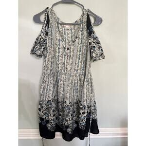 Band of Gypsies Boho Cold Shoulder Dress Size M